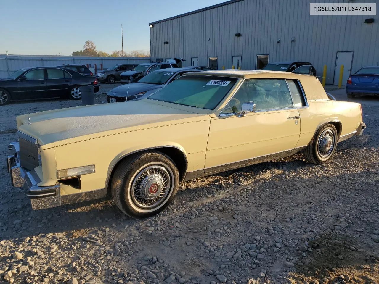 1985 Cadillac Eldorado VIN: 1G6EL5781FE647818 Lot: 77608224