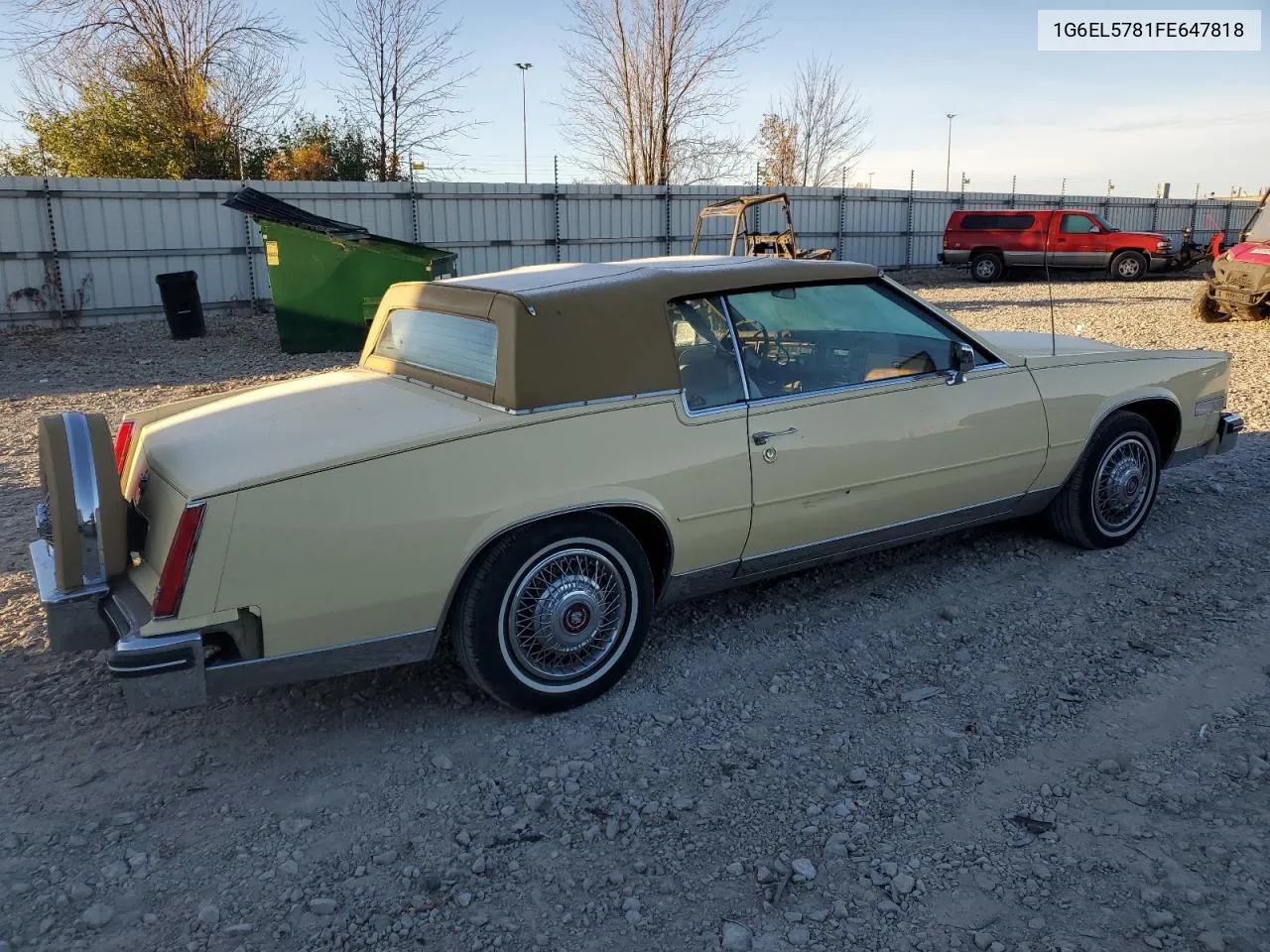 1985 Cadillac Eldorado VIN: 1G6EL5781FE647818 Lot: 77608224