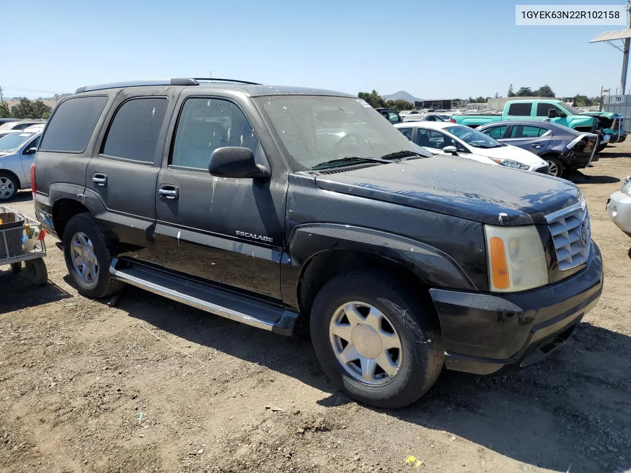 2002 Cadillac Escalade Luxury VIN: 1GYEK63N22R102158 Lot: 62822834