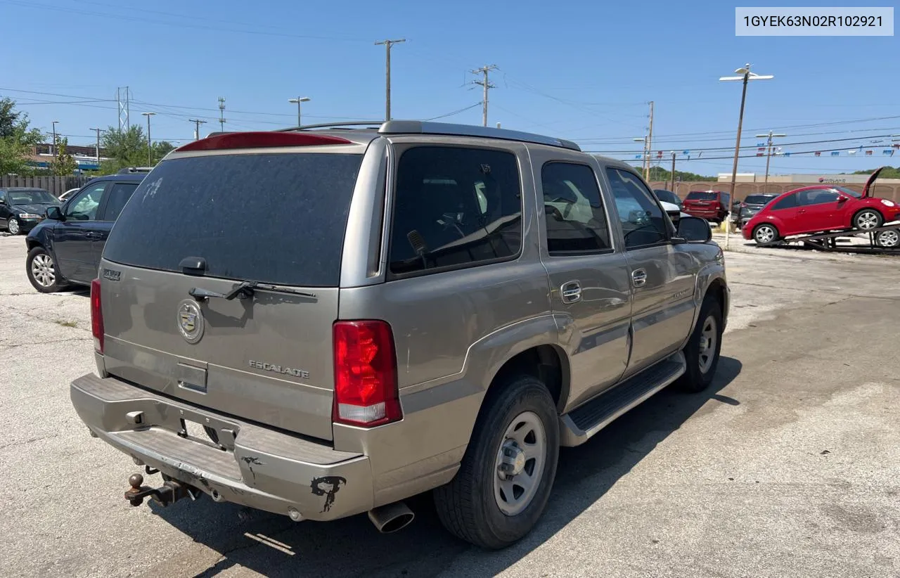 2002 Cadillac Escalade Luxury VIN: 1GYEK63N02R102921 Lot: 69472754