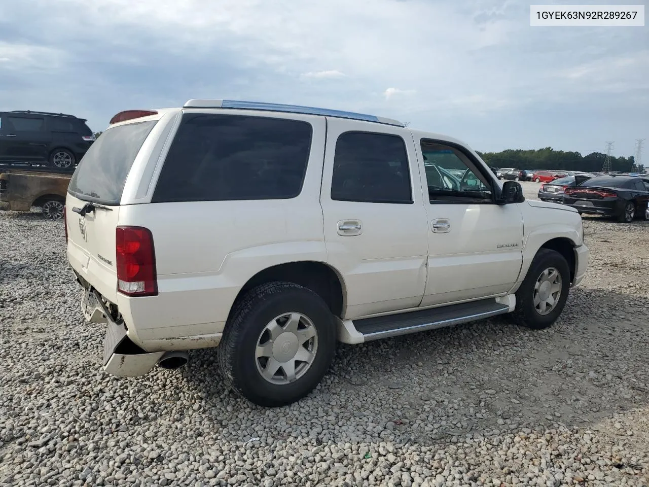 2002 Cadillac Escalade Luxury VIN: 1GYEK63N92R289267 Lot: 72611974