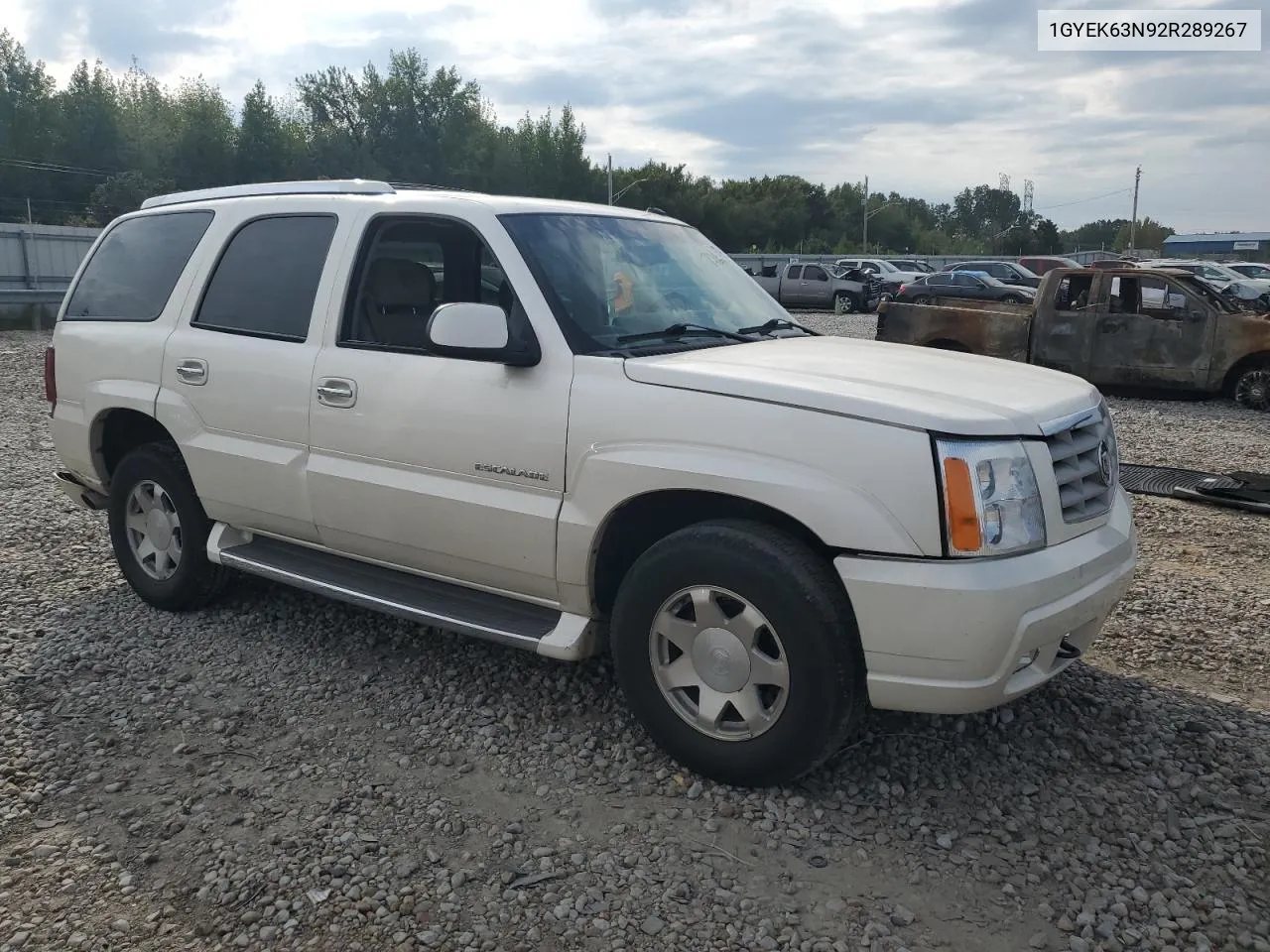 2002 Cadillac Escalade Luxury VIN: 1GYEK63N92R289267 Lot: 72611974