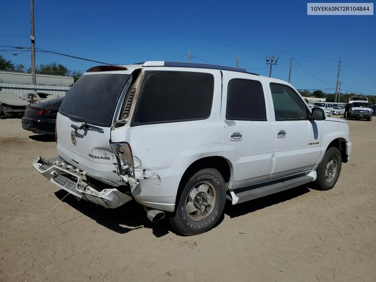 2002 Cadillac Escalade Luxury VIN: 1GYEK63N72R104844 Lot: 76659694