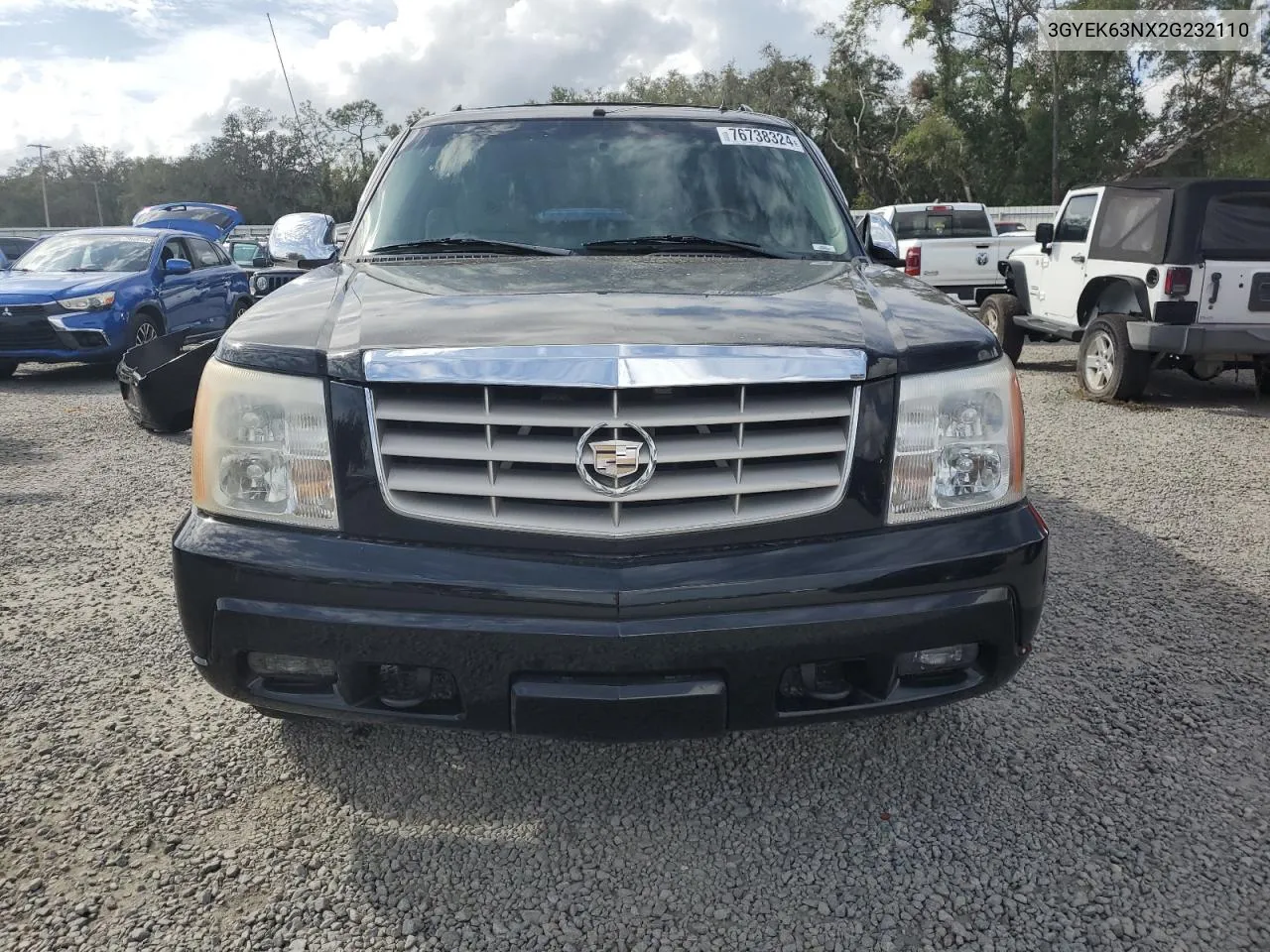 2002 Cadillac Escalade Ext VIN: 3GYEK63NX2G232110 Lot: 76738324