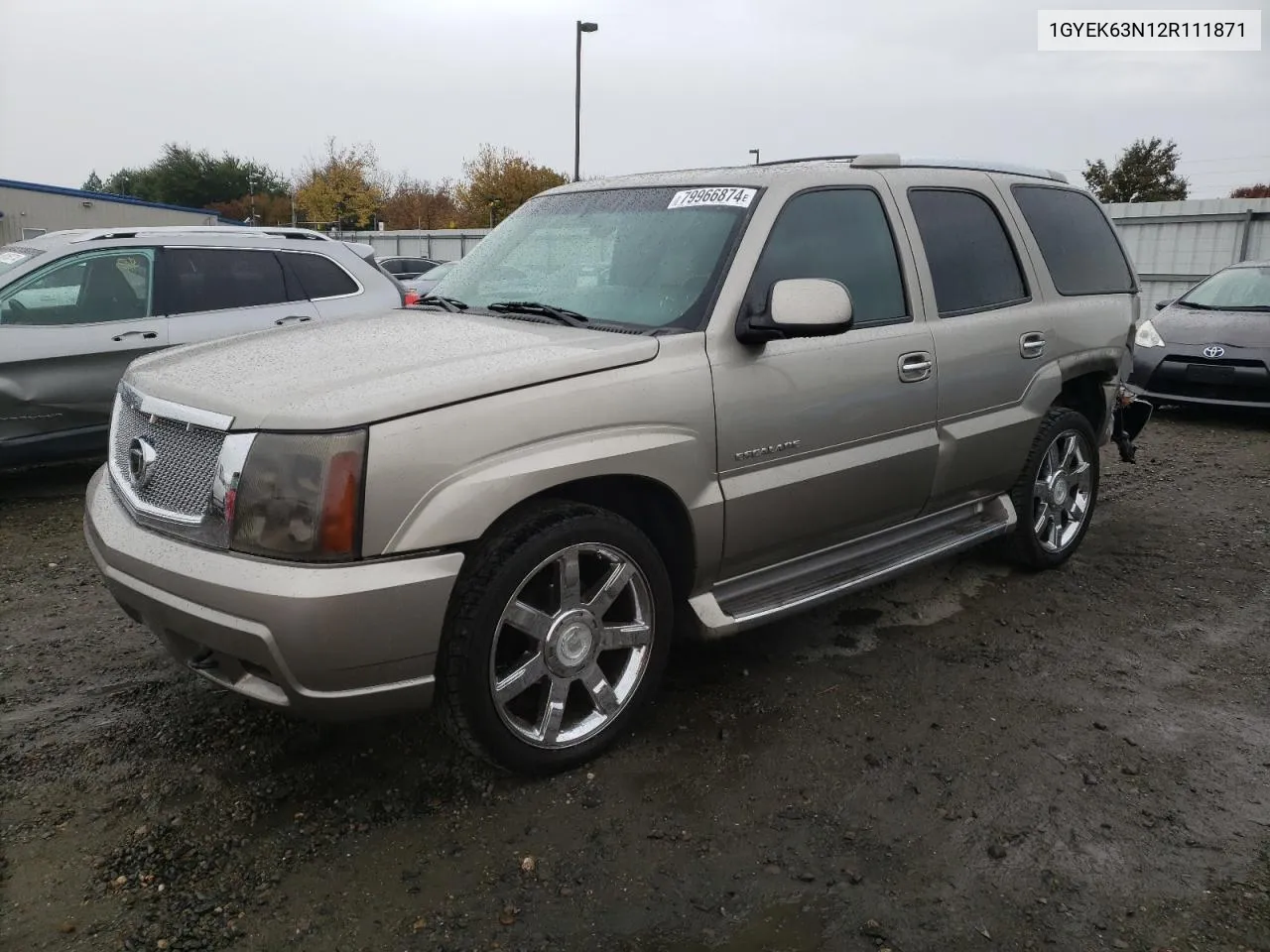 2002 Cadillac Escalade Luxury VIN: 1GYEK63N12R111871 Lot: 79966874