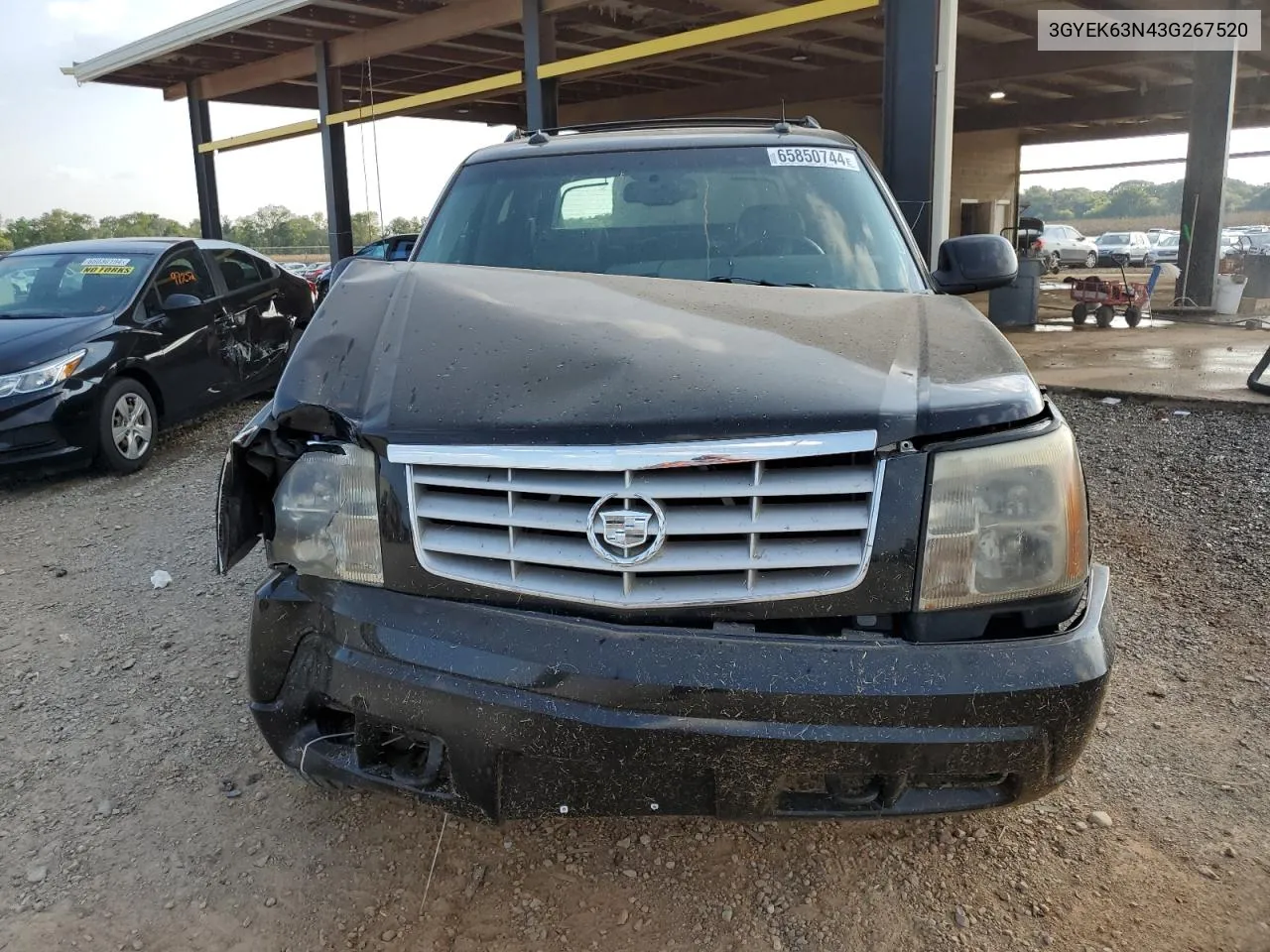 2003 Cadillac Escalade Ext VIN: 3GYEK63N43G267520 Lot: 65850744