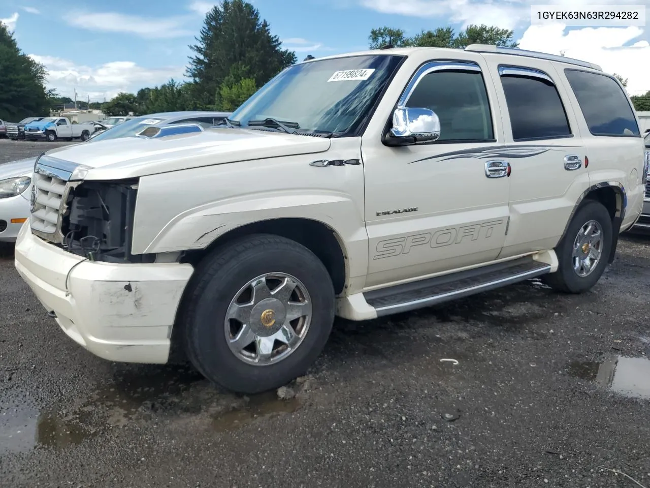 1GYEK63N63R294282 2003 Cadillac Escalade Luxury