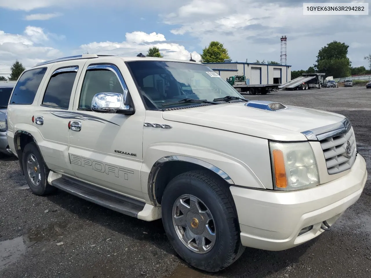 1GYEK63N63R294282 2003 Cadillac Escalade Luxury