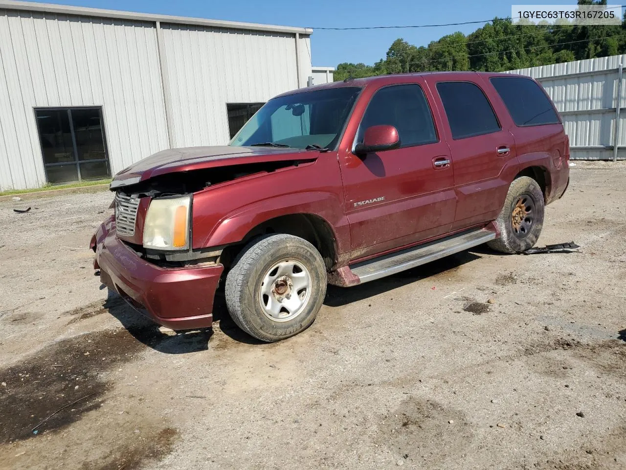 2003 Cadillac Escalade Luxury VIN: 1GYEC63T63R167205 Lot: 67830274