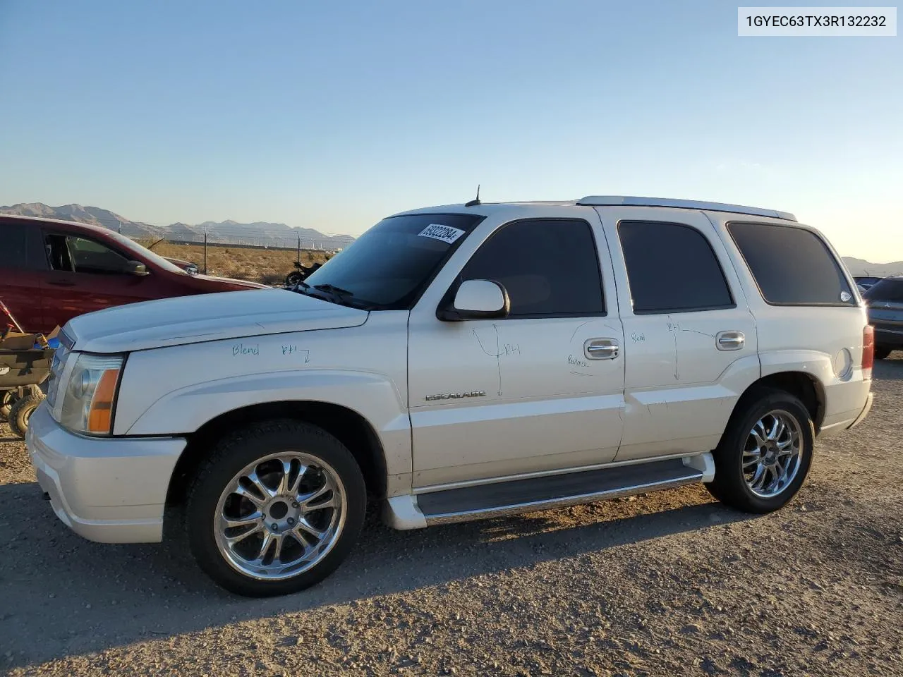 2003 Cadillac Escalade Luxury VIN: 1GYEC63TX3R132232 Lot: 69322284