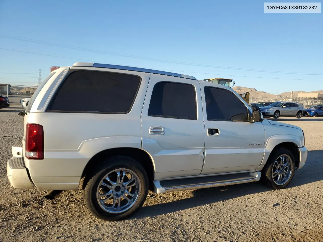 2003 Cadillac Escalade Luxury VIN: 1GYEC63TX3R132232 Lot: 69322284