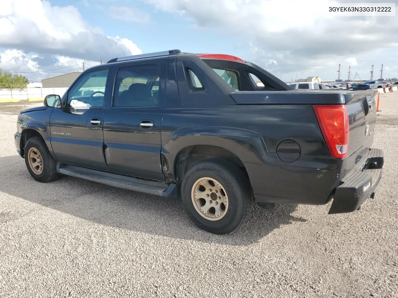 2003 Cadillac Escalade Ext VIN: 3GYEK63N33G312222 Lot: 75269384