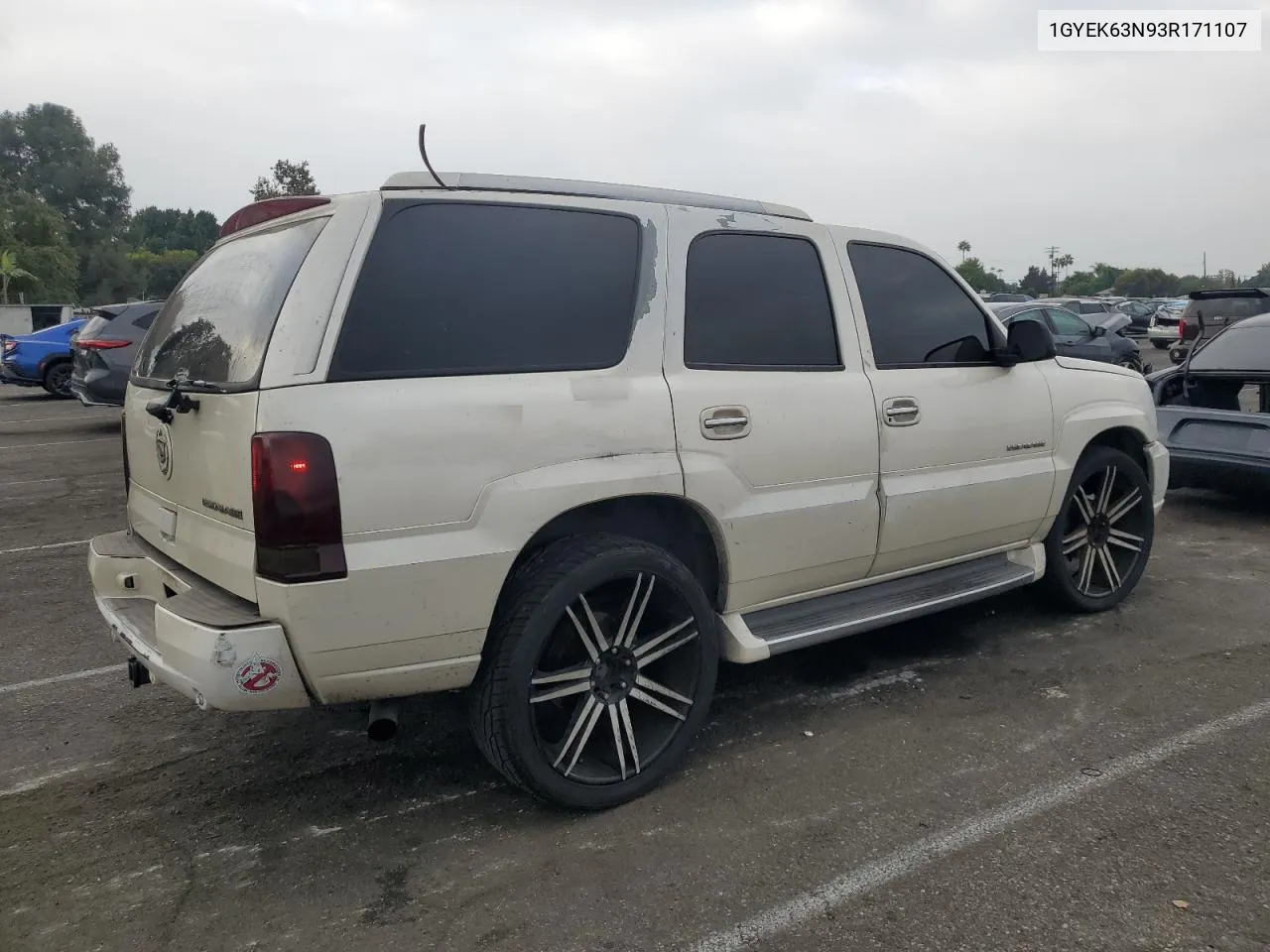 2003 Cadillac Escalade Luxury VIN: 1GYEK63N93R171107 Lot: 76403024