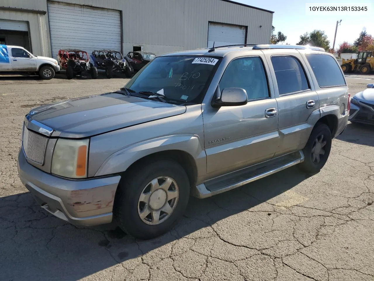 2003 Cadillac Escalade Luxury VIN: 1GYEK63N13R153345 Lot: 77425264