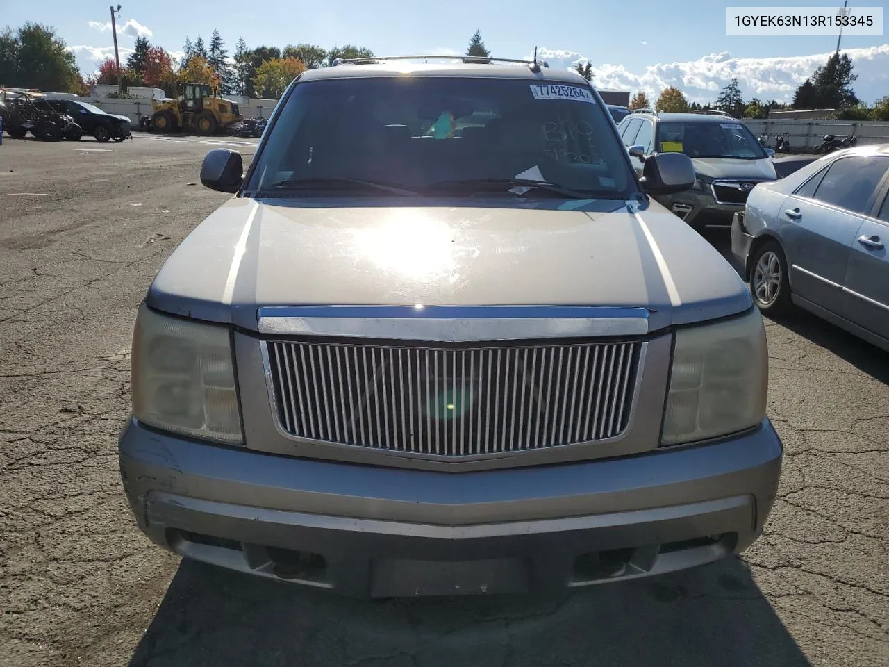 2003 Cadillac Escalade Luxury VIN: 1GYEK63N13R153345 Lot: 77425264