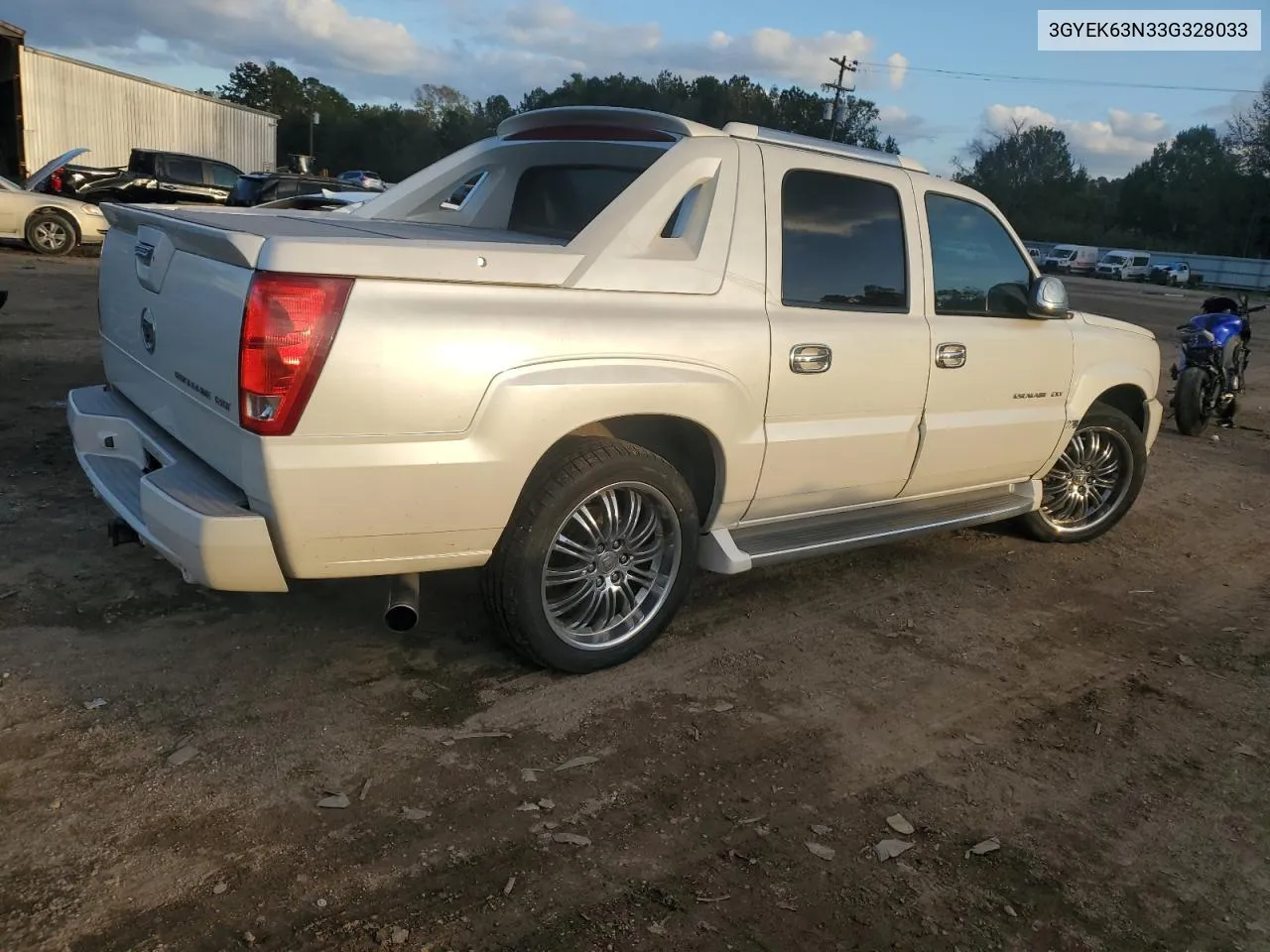 2003 Cadillac Escalade Ext VIN: 3GYEK63N33G328033 Lot: 79653754