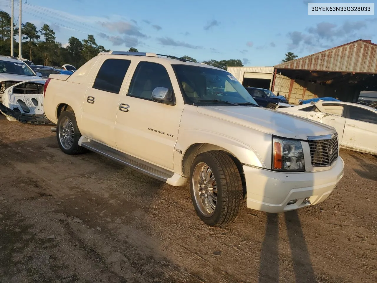 2003 Cadillac Escalade Ext VIN: 3GYEK63N33G328033 Lot: 79653754