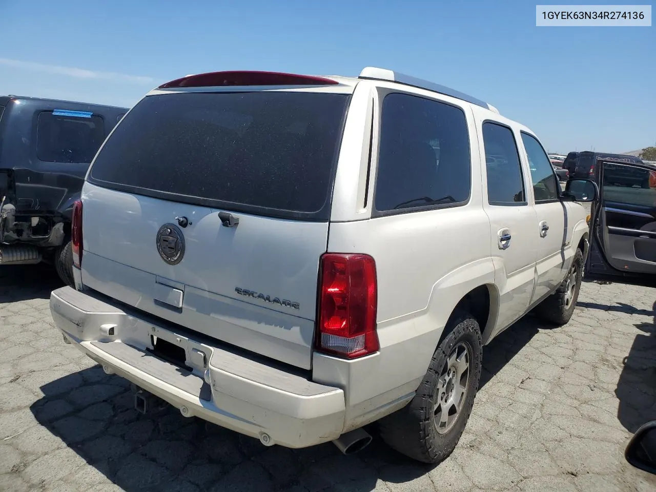 2004 Cadillac Escalade Luxury VIN: 1GYEK63N34R274136 Lot: 56705884