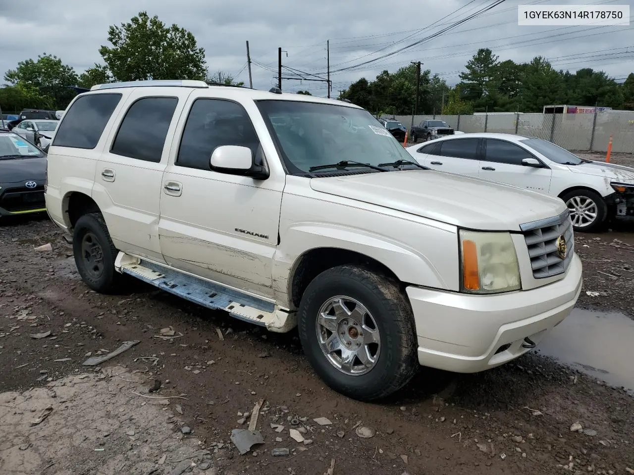 2004 Cadillac Escalade Luxury VIN: 1GYEK63N14R178750 Lot: 69659764