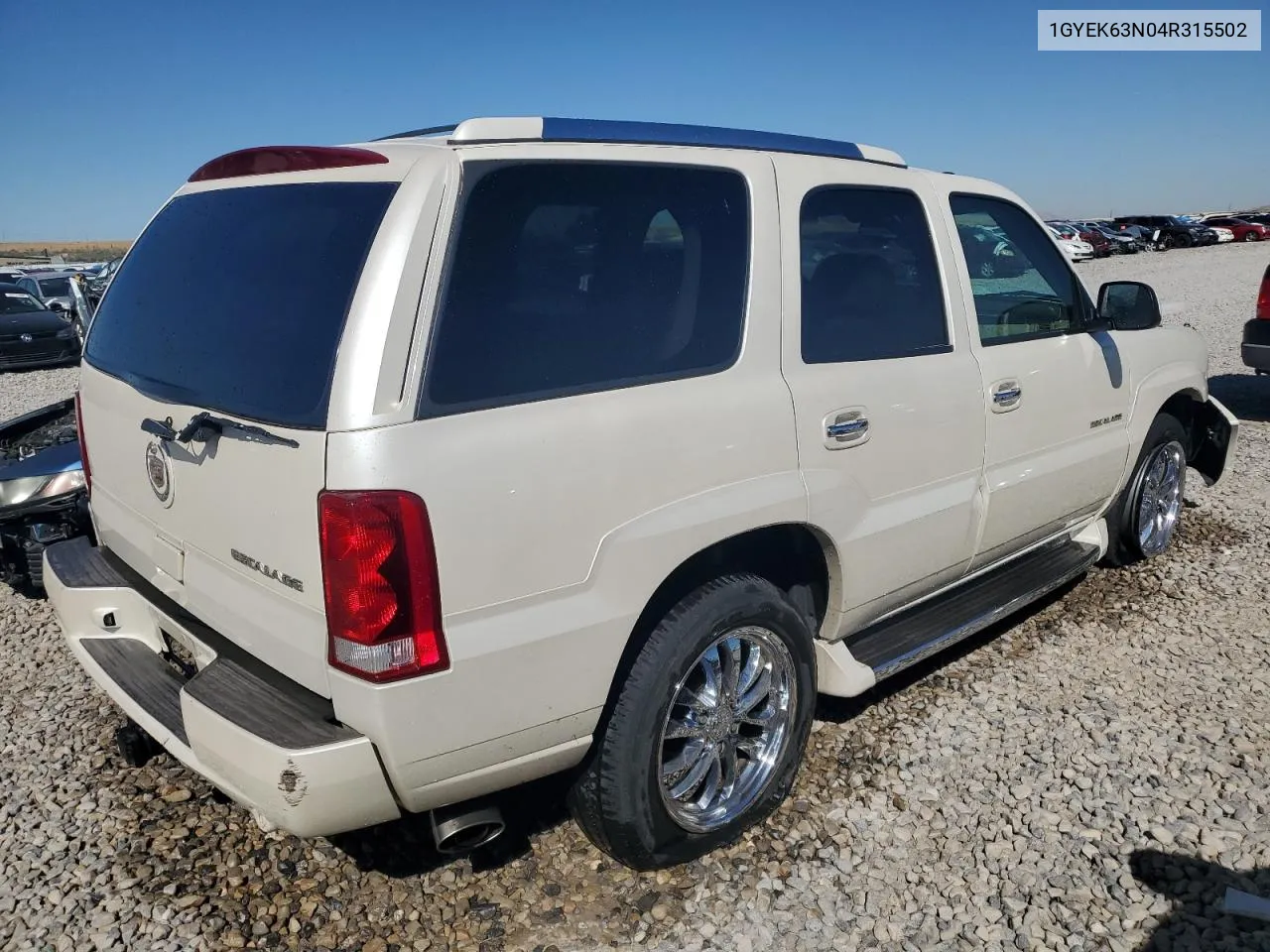 1GYEK63N04R315502 2004 Cadillac Escalade Luxury