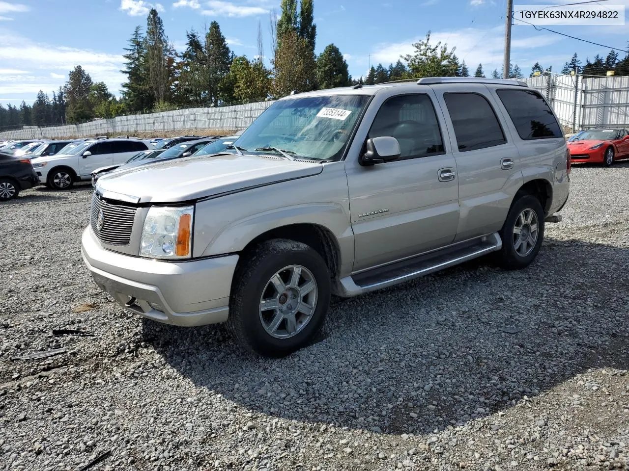 2004 Cadillac Escalade Luxury VIN: 1GYEK63NX4R294822 Lot: 73353144