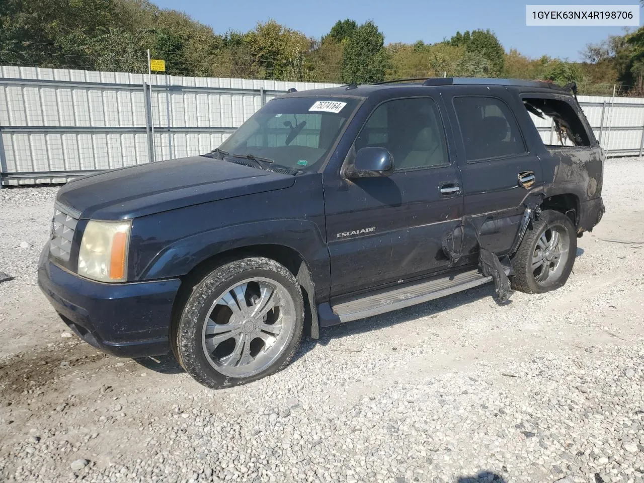 2004 Cadillac Escalade Luxury VIN: 1GYEK63NX4R198706 Lot: 75274164