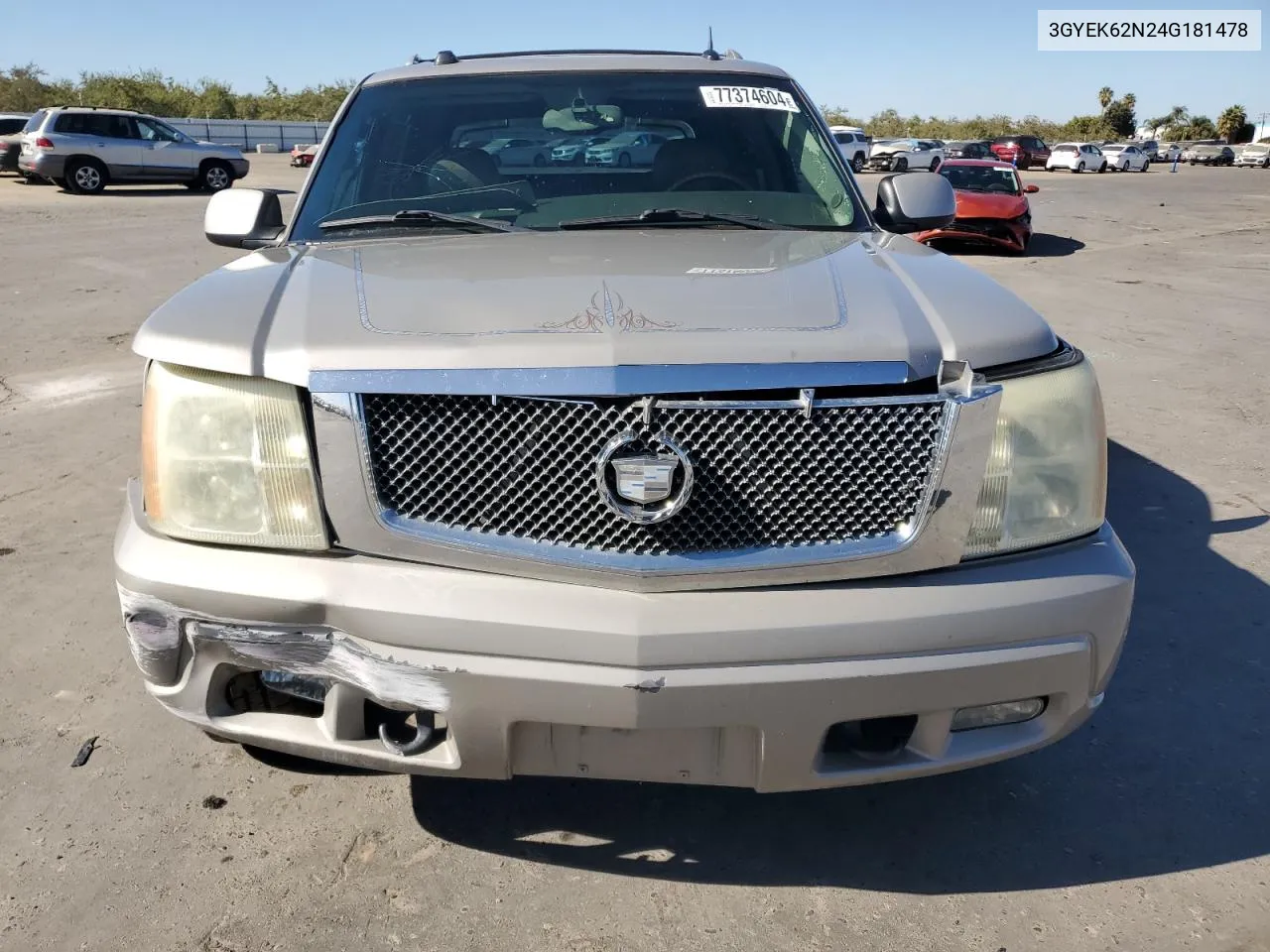 2004 Cadillac Escalade Ext VIN: 3GYEK62N24G181478 Lot: 77374604