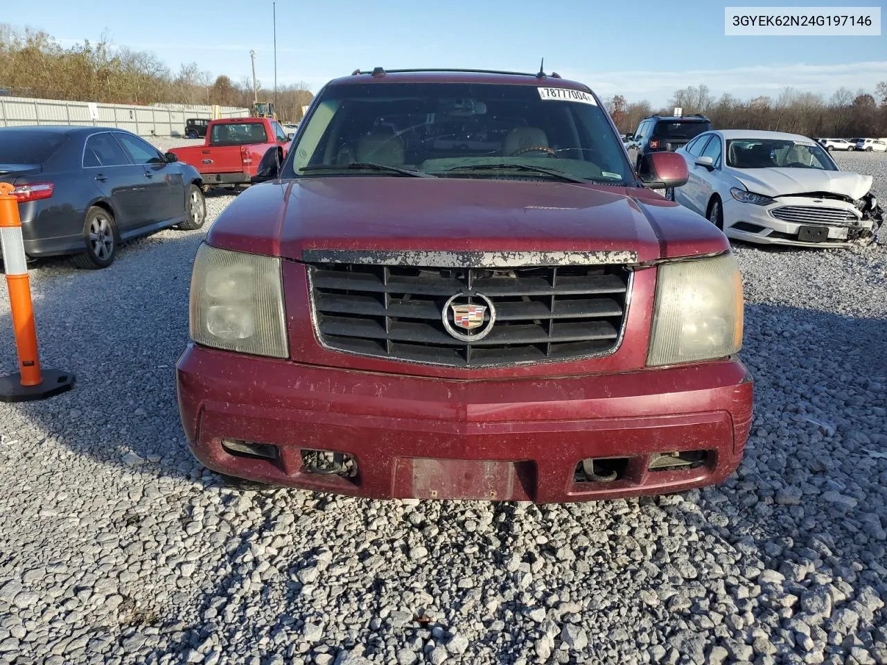 2004 Cadillac Escalade Ext VIN: 3GYEK62N24G197146 Lot: 78777004