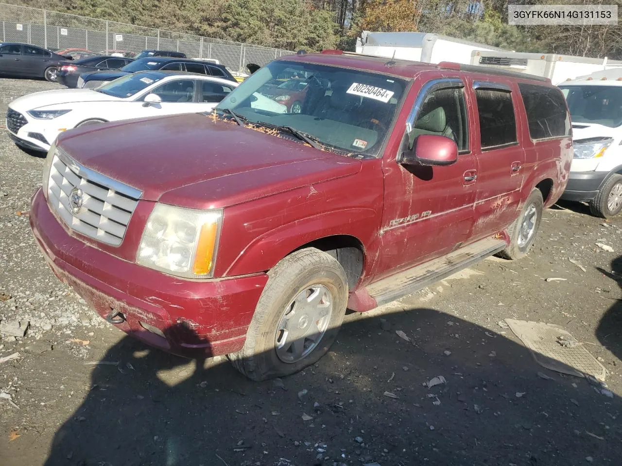 2004 Cadillac Escalade Esv VIN: 3GYFK66N14G131153 Lot: 80250464