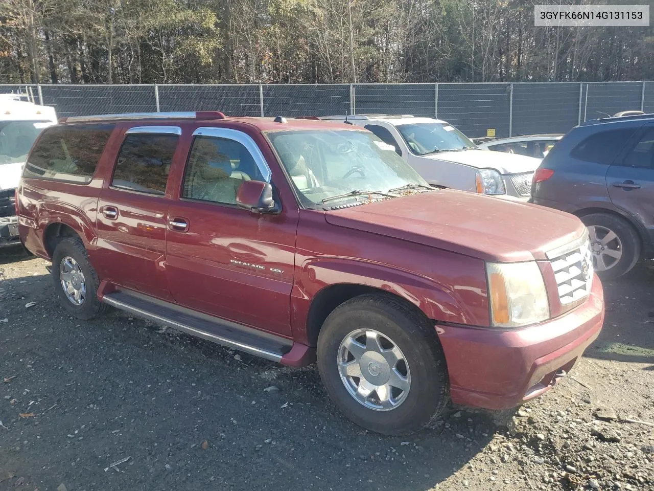 2004 Cadillac Escalade Esv VIN: 3GYFK66N14G131153 Lot: 80250464