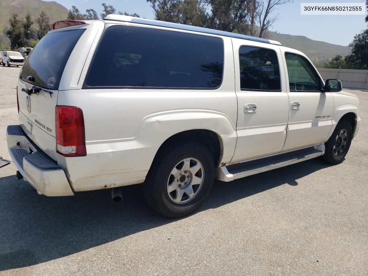 2005 Cadillac Escalade Esv VIN: 3GYFK66N85G212555 Lot: 66506314