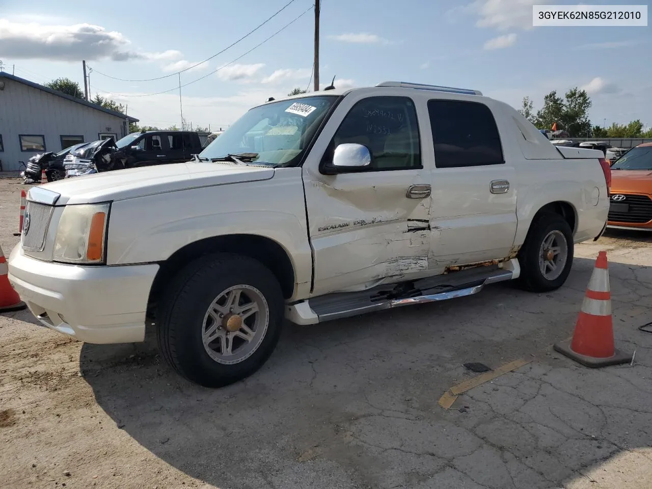 2005 Cadillac Escalade Ext VIN: 3GYEK62N85G212010 Lot: 69950484