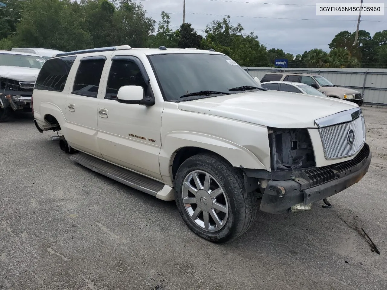 2005 Cadillac Escalade Esv VIN: 3GYFK66N45G205960 Lot: 71461944