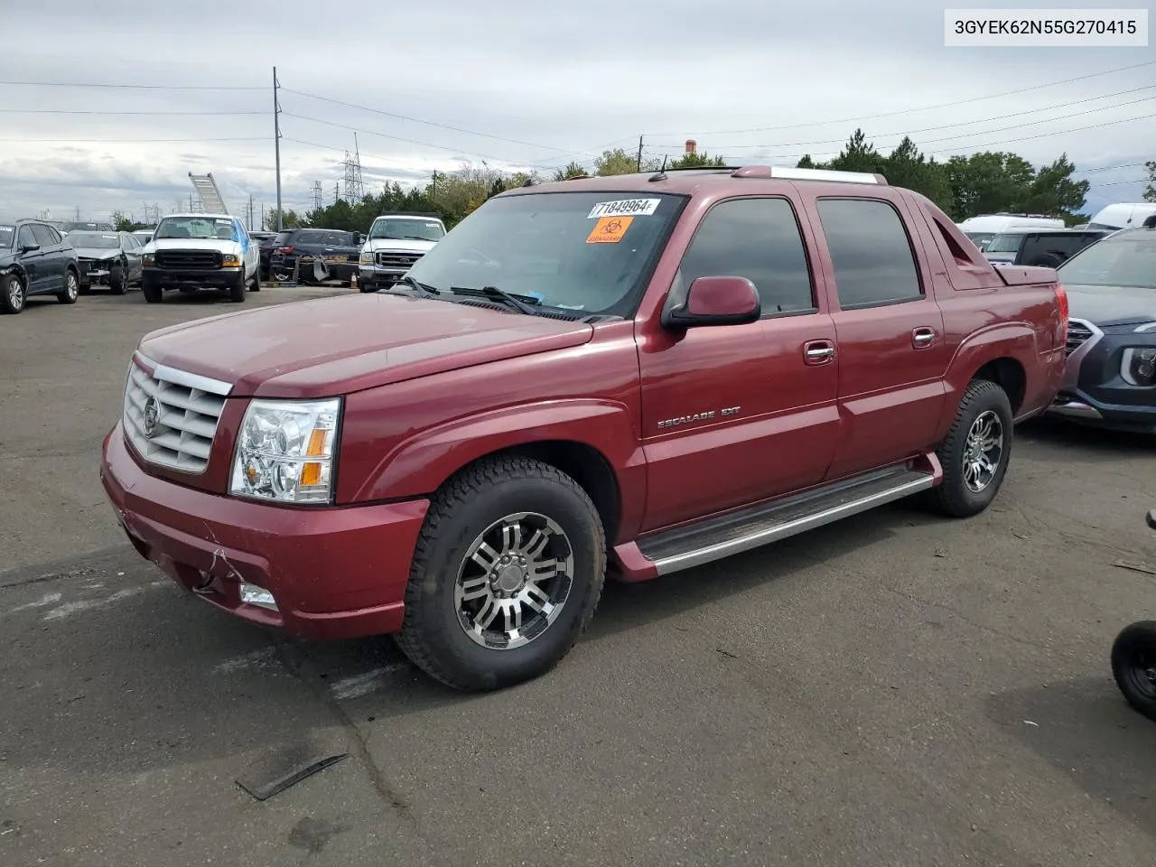 2005 Cadillac Escalade Ext VIN: 3GYEK62N55G270415 Lot: 71849964