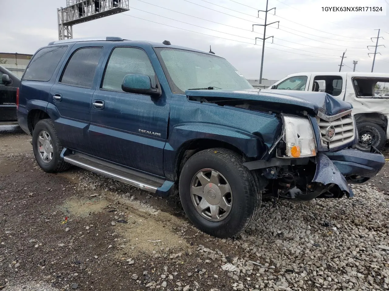 2005 Cadillac Escalade Luxury VIN: 1GYEK63NX5R171524 Lot: 72623764