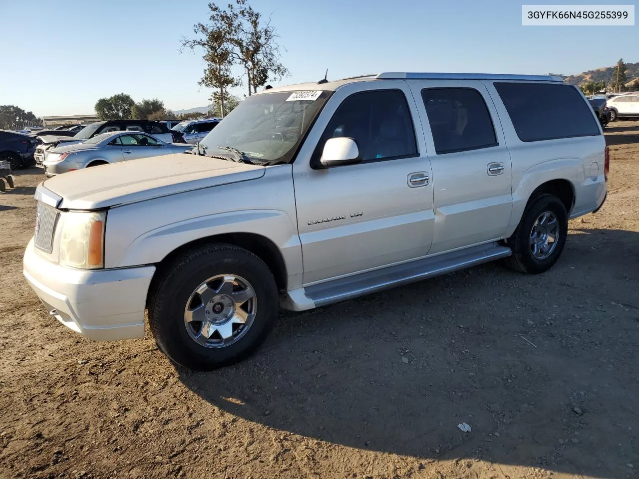 2005 Cadillac Escalade Esv VIN: 3GYFK66N45G255399 Lot: 73392374