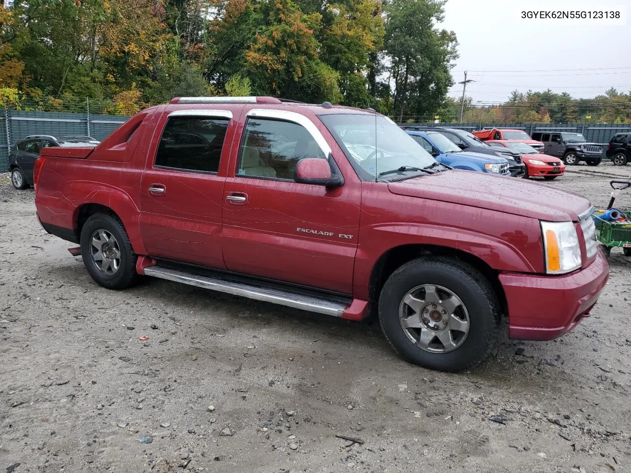 2005 Cadillac Escalade Ext VIN: 3GYEK62N55G123138 Lot: 74543134