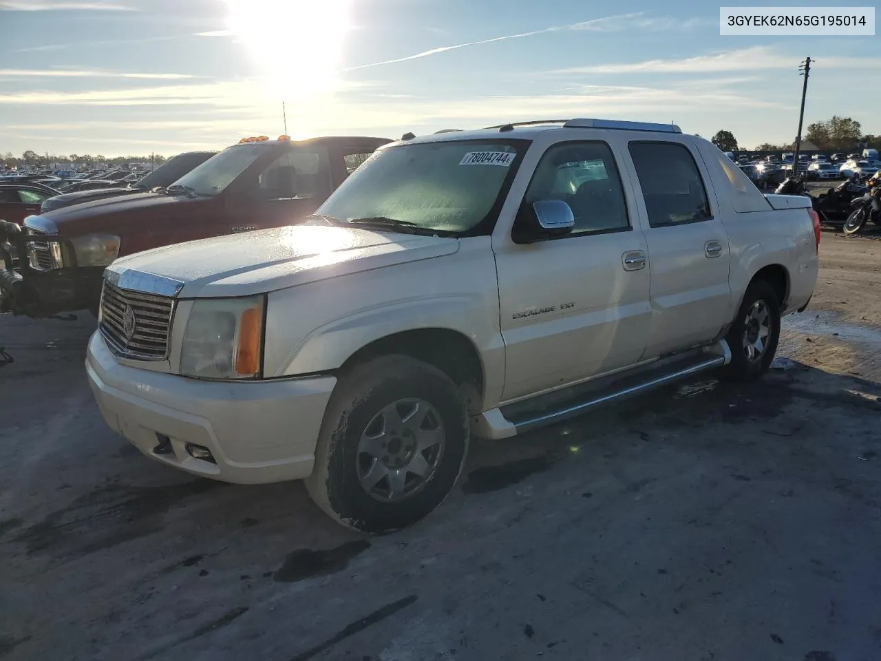 2005 Cadillac Escalade Ext VIN: 3GYEK62N65G195014 Lot: 78004744