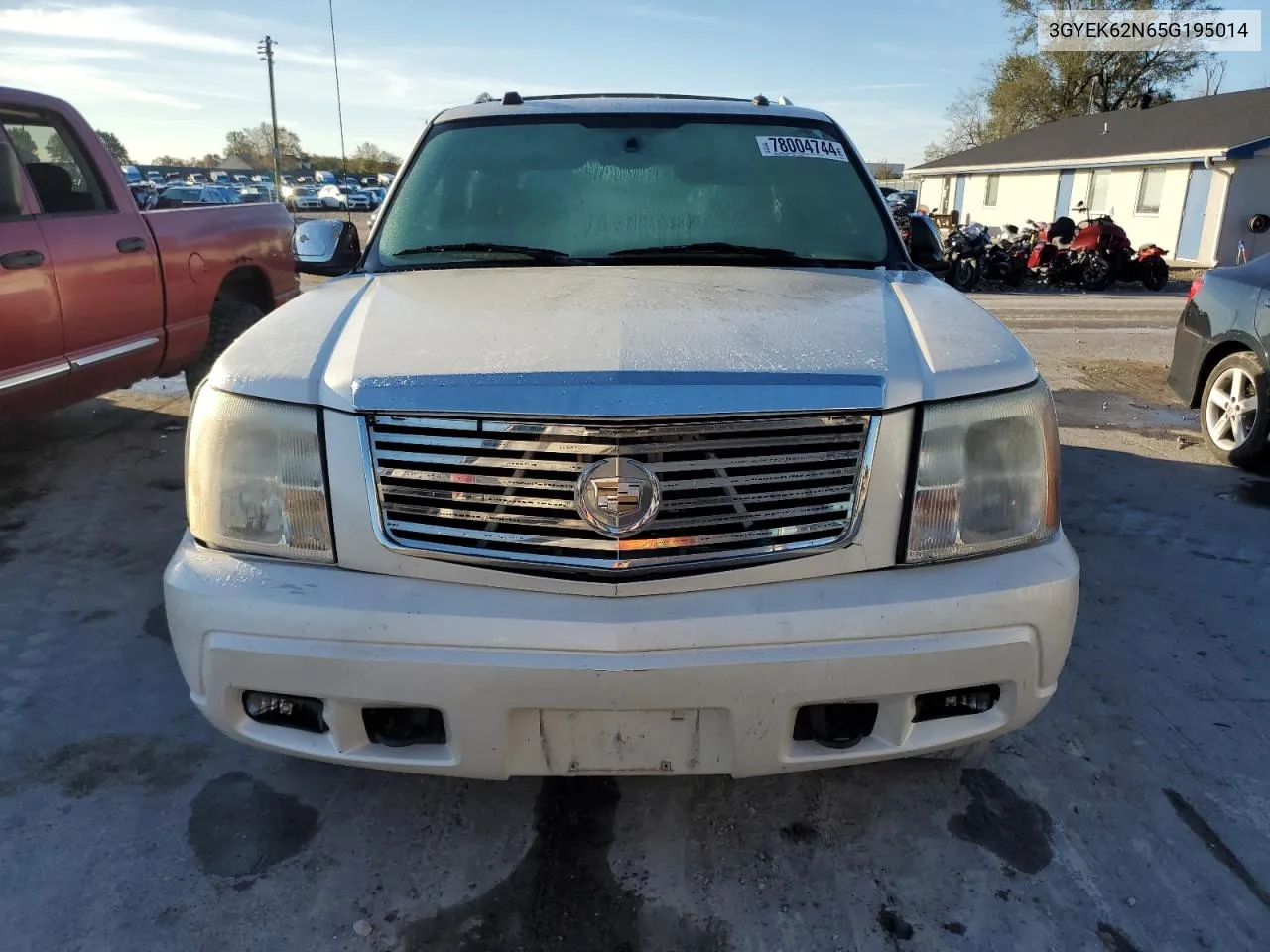 2005 Cadillac Escalade Ext VIN: 3GYEK62N65G195014 Lot: 78004744