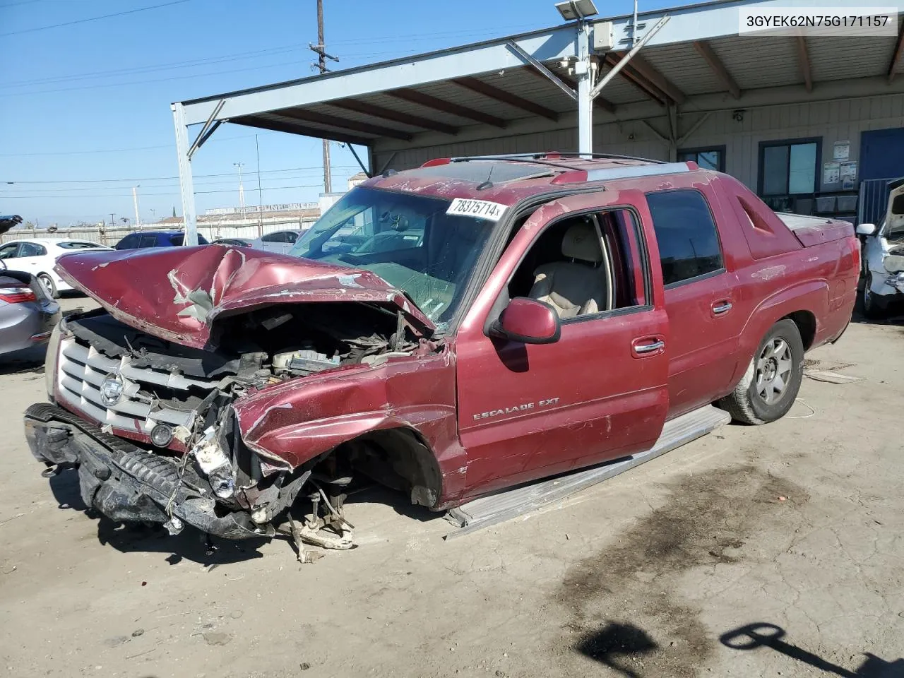 2005 Cadillac Escalade Ext VIN: 3GYEK62N75G171157 Lot: 78375714