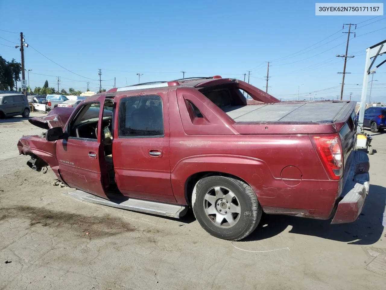 2005 Cadillac Escalade Ext VIN: 3GYEK62N75G171157 Lot: 78375714