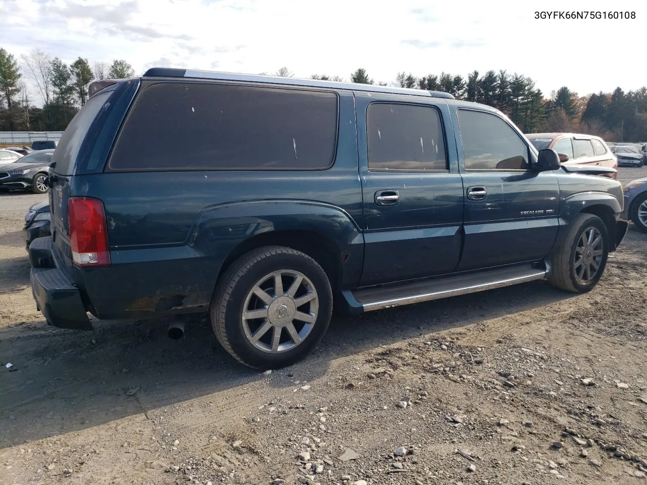 2005 Cadillac Escalade Esv VIN: 3GYFK66N75G160108 Lot: 79284514