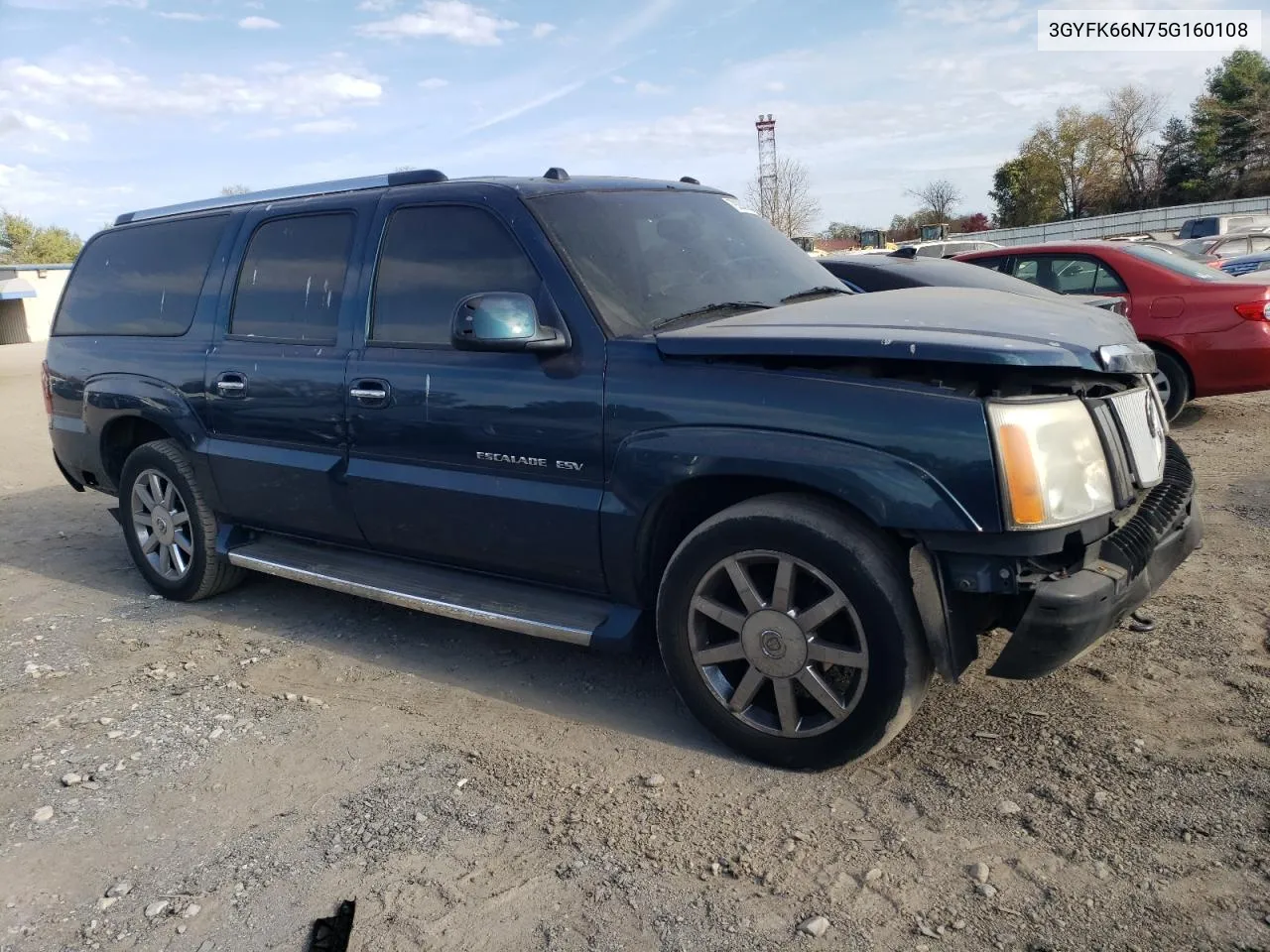 2005 Cadillac Escalade Esv VIN: 3GYFK66N75G160108 Lot: 79284514