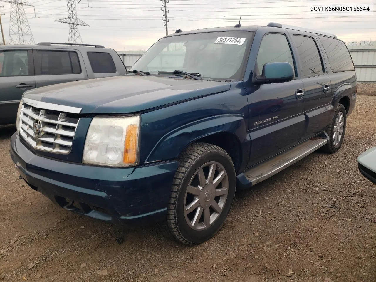 2005 Cadillac Escalade Esv VIN: 3GYFK66N05G156644 Lot: 80371254