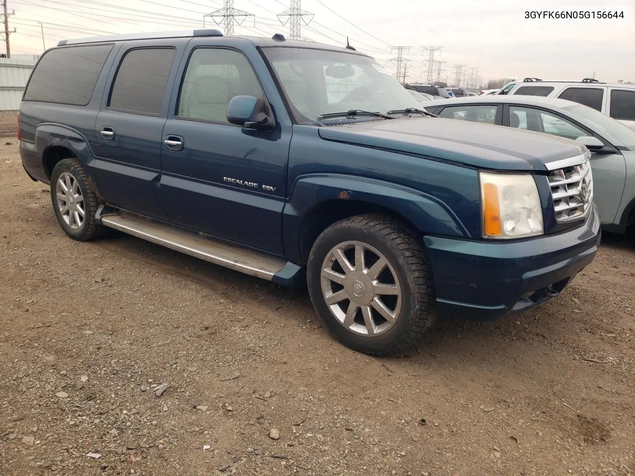 2005 Cadillac Escalade Esv VIN: 3GYFK66N05G156644 Lot: 80371254