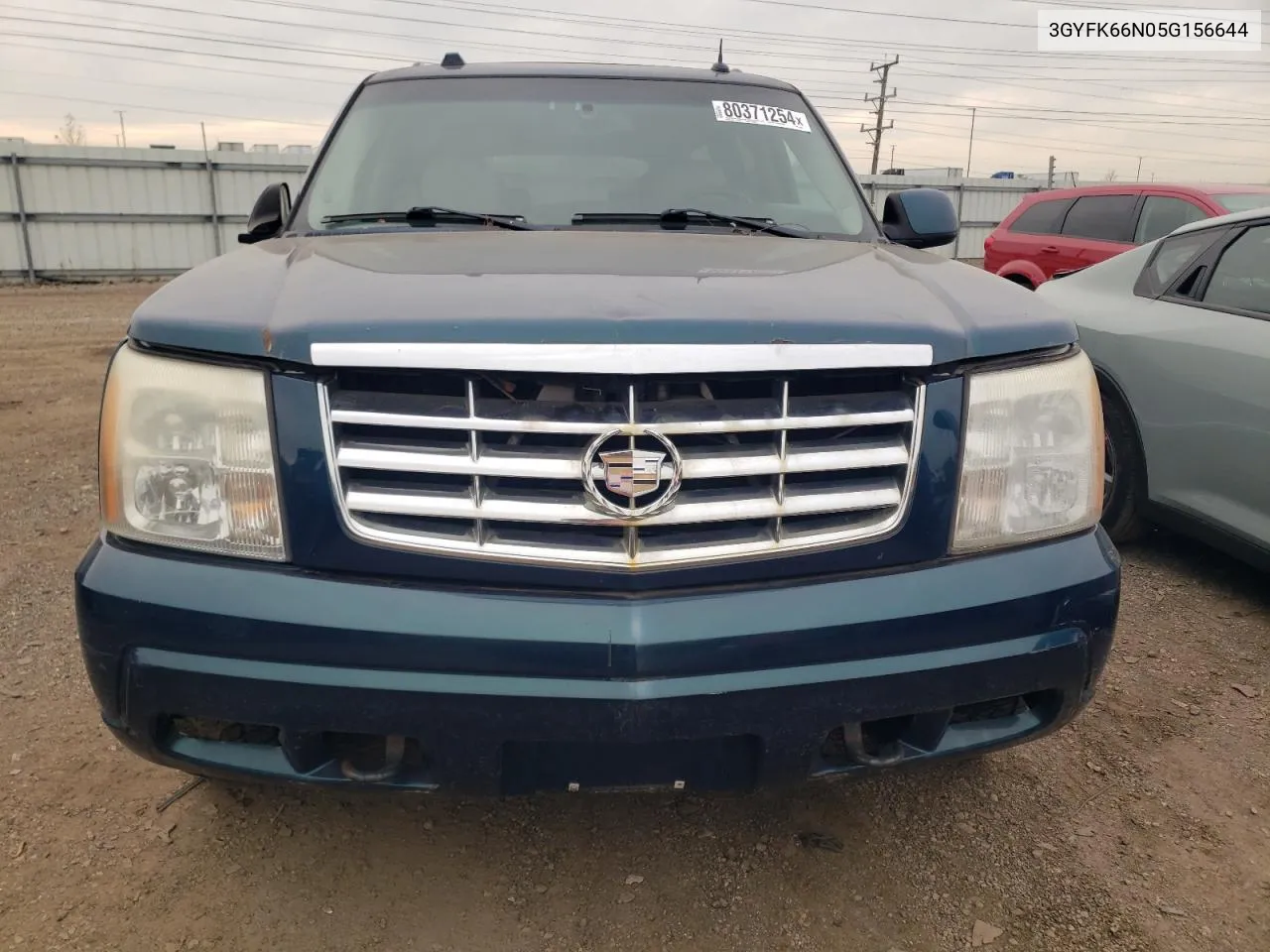 2005 Cadillac Escalade Esv VIN: 3GYFK66N05G156644 Lot: 80371254