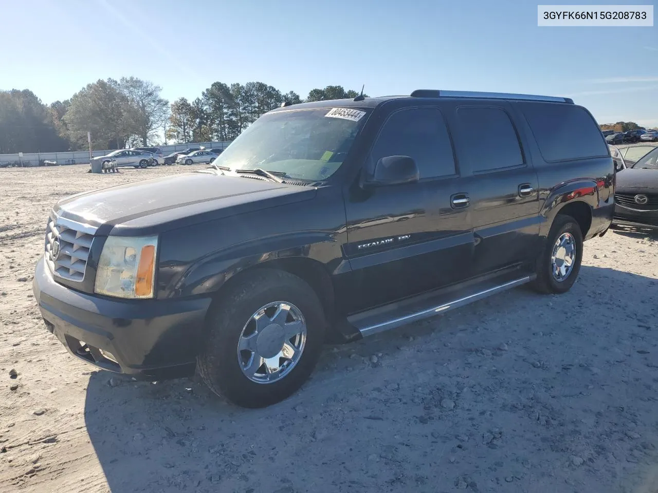 2005 Cadillac Escalade Esv VIN: 3GYFK66N15G208783 Lot: 80453444