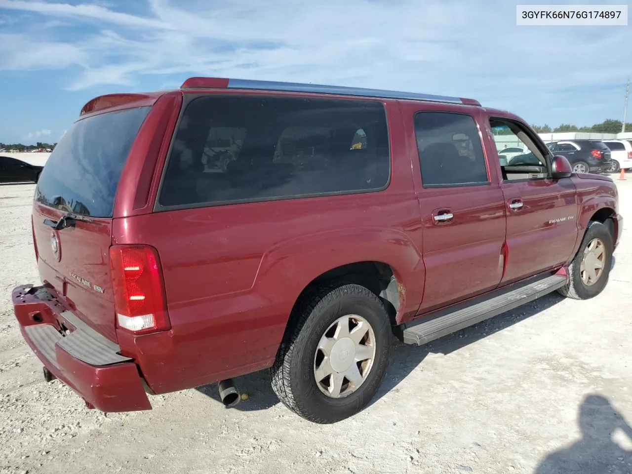 2006 Cadillac Escalade Esv VIN: 3GYFK66N76G174897 Lot: 73417724