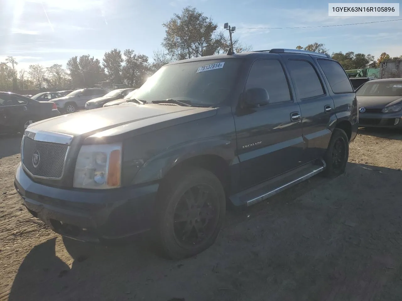 2006 Cadillac Escalade Luxury VIN: 1GYEK63N16R105896 Lot: 78137914