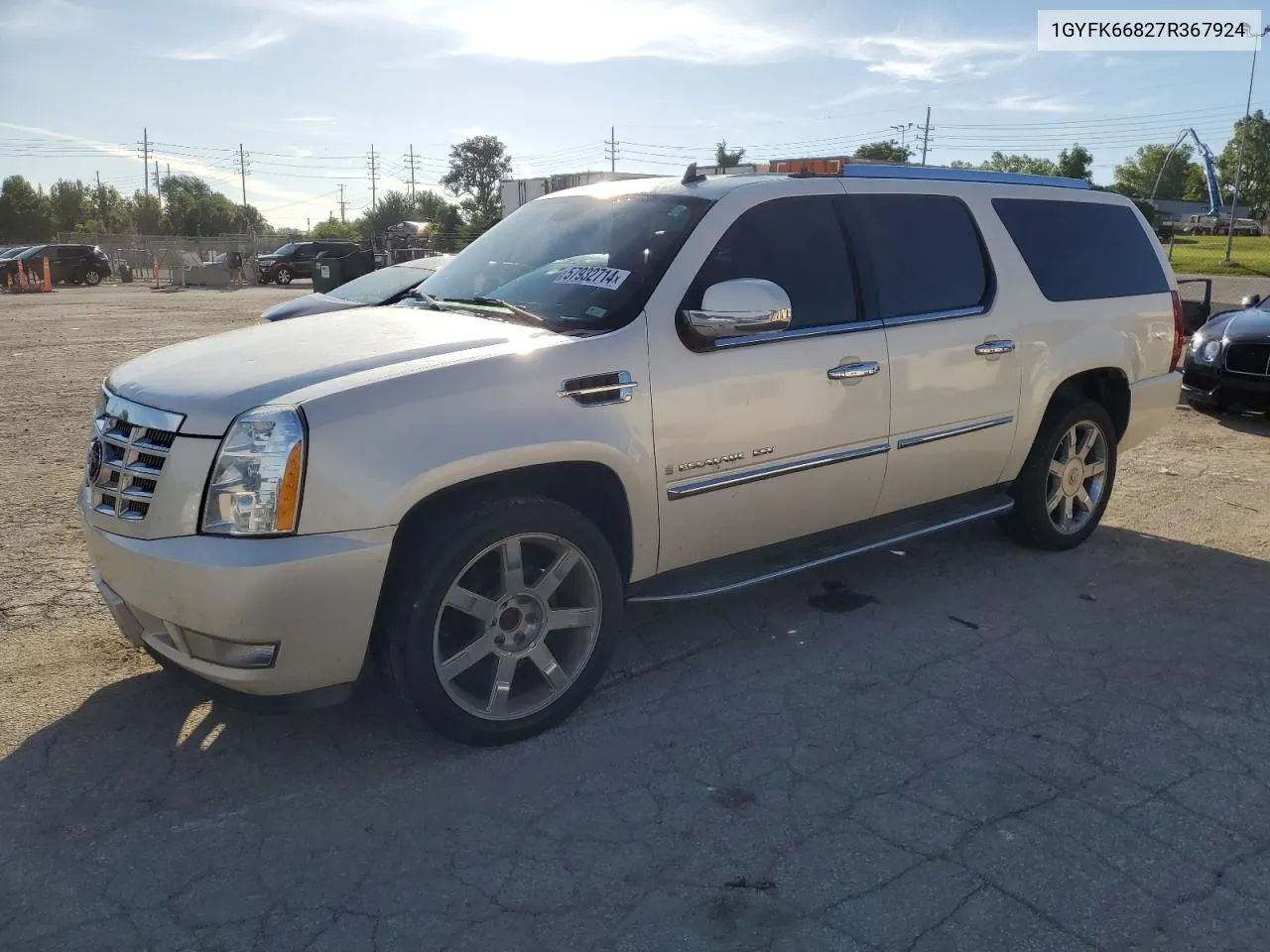 2007 Cadillac Escalade Esv VIN: 1GYFK66827R367924 Lot: 57932714